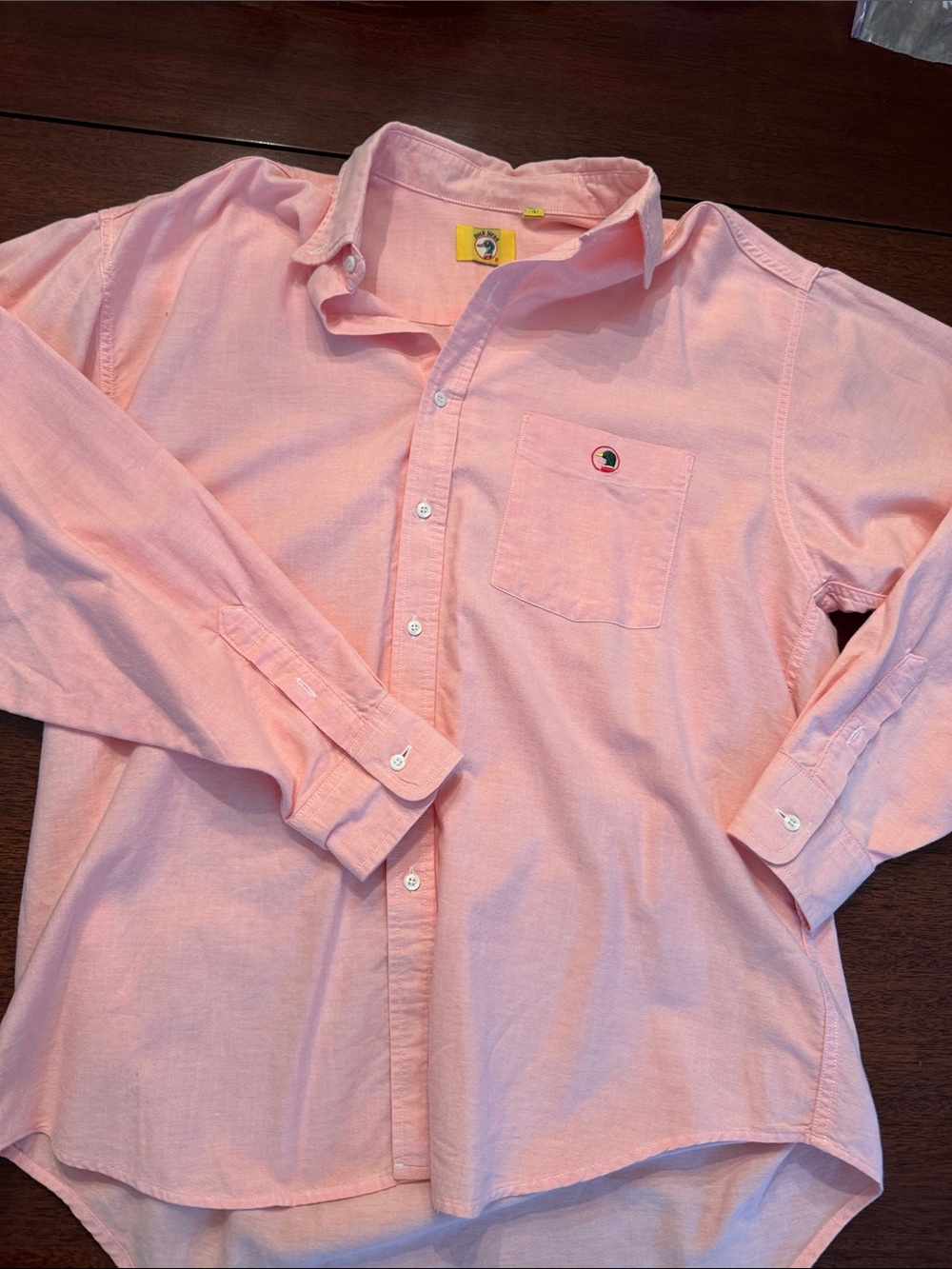 Men's Duck head Pink Long-Sleeve Button-Down Shirt